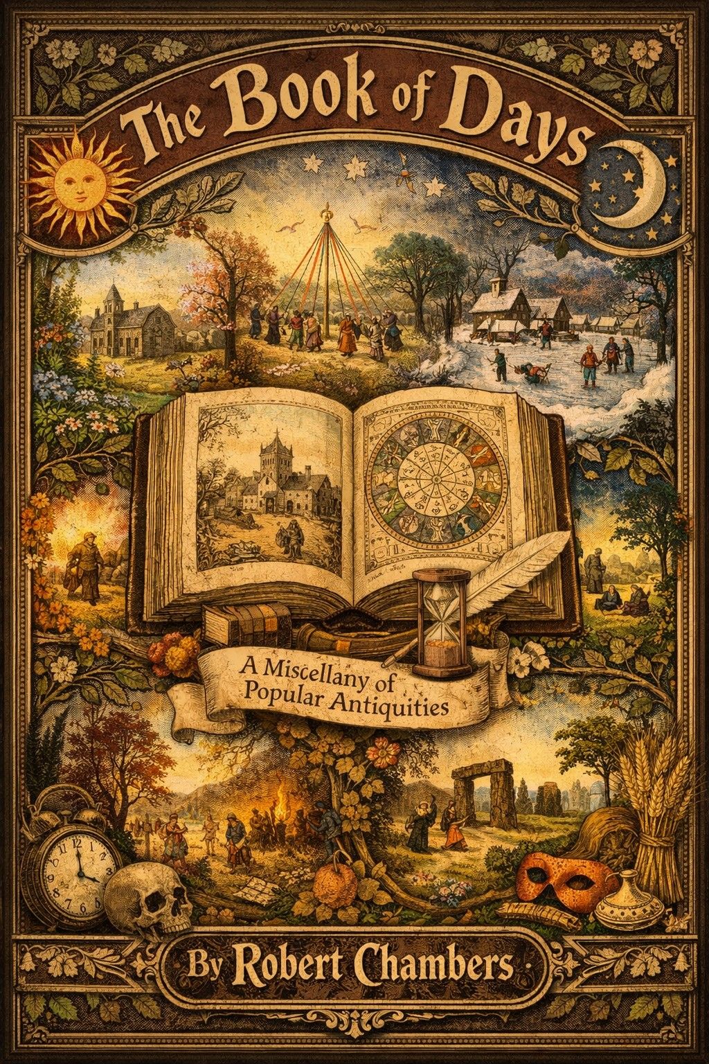 A detailed poster of "The Book of Days" by Robert Chambers